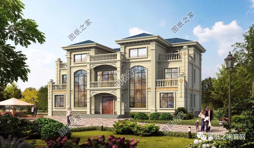 兄弟雙拼別墅二層、三層戶型方案大全（帶外觀圖片），想建雙拼的必看