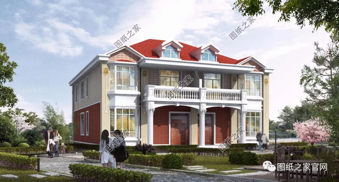 兄弟雙拼別墅二層、三層戶型方案大全（帶外觀圖片），想建雙拼的必看