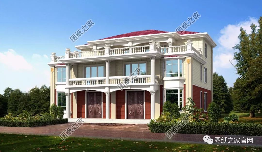 兄弟雙拼別墅二層、三層戶型方案大全（帶外觀圖片），想建雙拼的必看