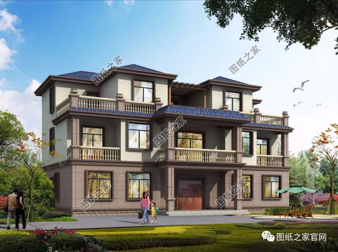 兄弟雙拼別墅二層、三層戶型方案大全（帶外觀圖片），想建雙拼的必看