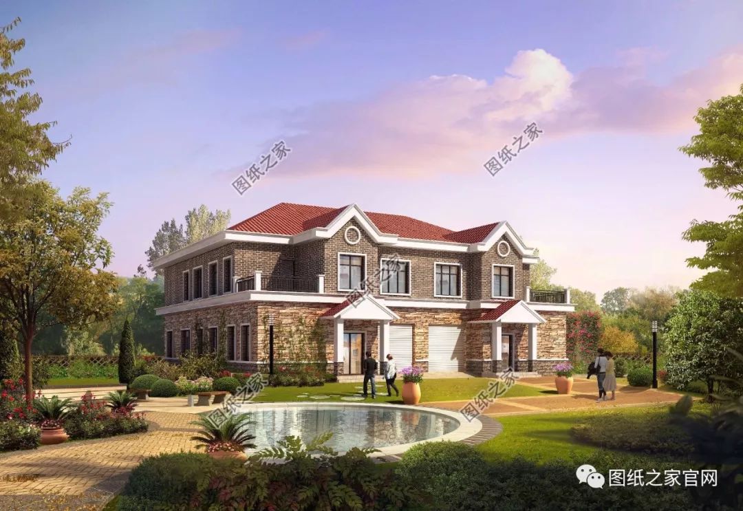 兄弟雙拼別墅二層、三層戶型方案大全（帶外觀圖片），想建雙拼的必看