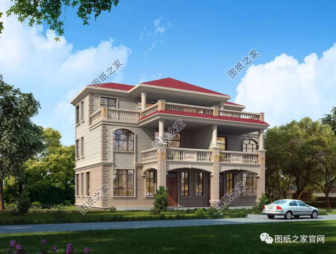 兄弟雙拼別墅二層、三層戶型方案大全（帶外觀圖片），想建雙拼的必看