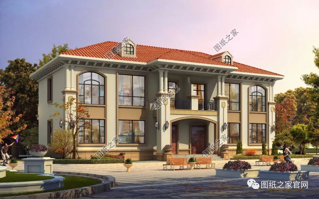 兄弟雙拼別墅二層、三層戶型方案大全（帶外觀圖片），想建雙拼的必看