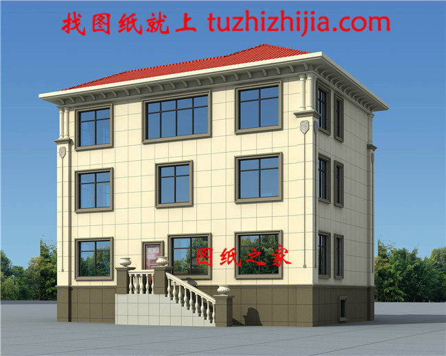 帶地下室三層別墅設(shè)計(jì)圖紙（含外觀效果圖），別墅設(shè)計(jì)方案