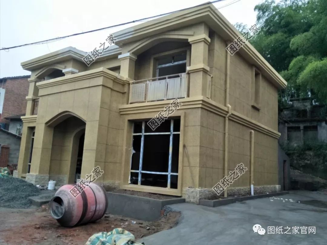 花27萬在農村自建二層小別墅，真漂亮，附戶型設計圖【建房實拍】