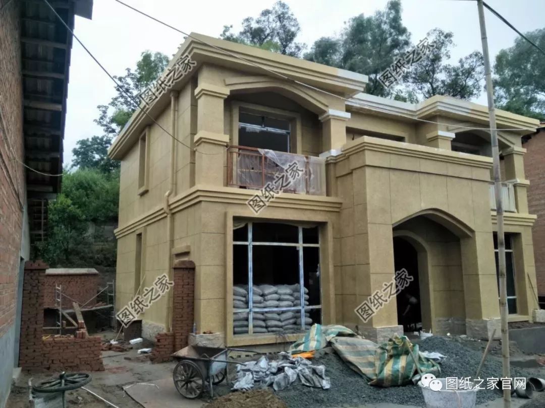 花27萬在農村自建二層小別墅，真漂亮，附戶型設計圖【建房實拍】