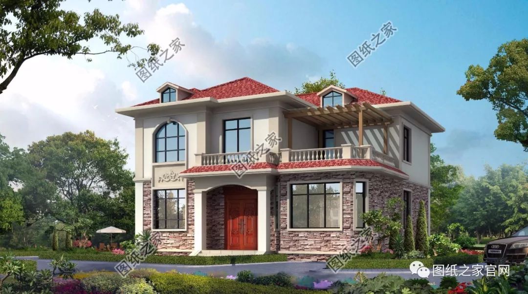 40款全新設(shè)計二層別墅外觀圖片大全，最漂亮的農(nóng)村二層小樓