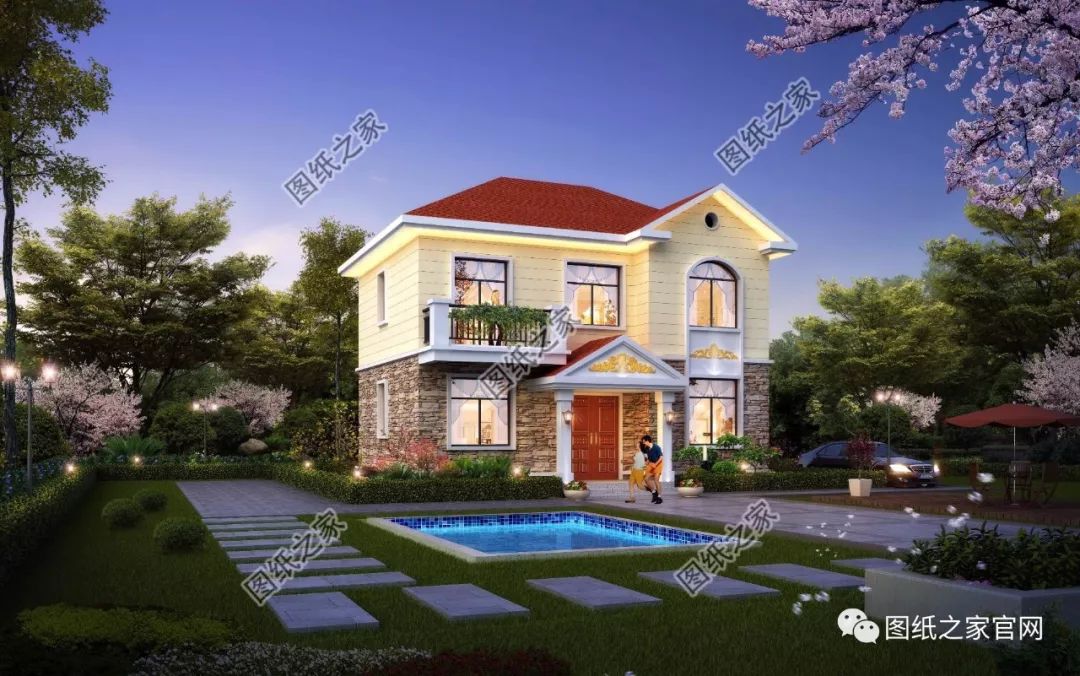 40款全新設(shè)計二層別墅外觀圖片大全，最漂亮的農(nóng)村二層小樓