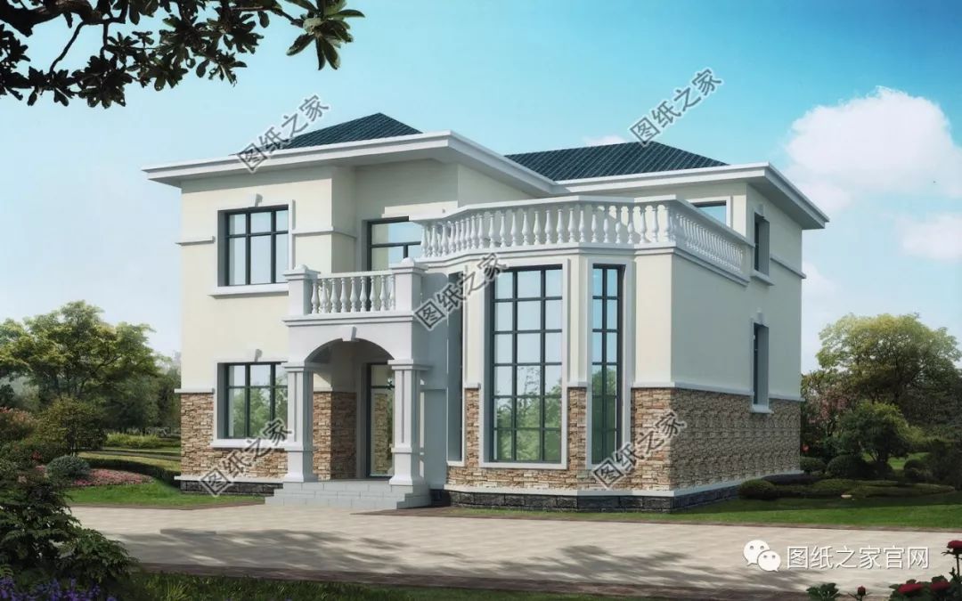 35萬建好農(nóng)村復(fù)式二層小別墅，實(shí)拍完工圖，附施工戶型圖【建房實(shí)拍】