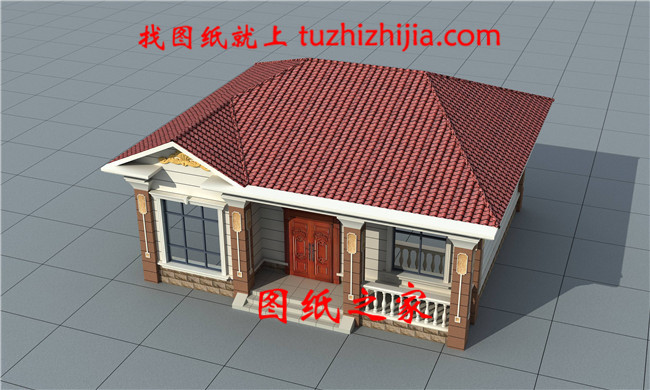 經(jīng)濟實用歐式一層小樓房設計圖，11X10米