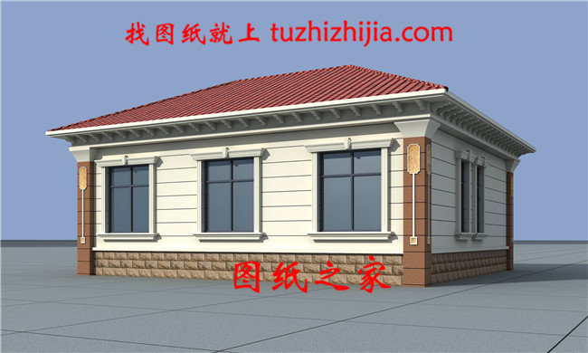 經(jīng)濟實用歐式一層小樓房設計圖，11X10米