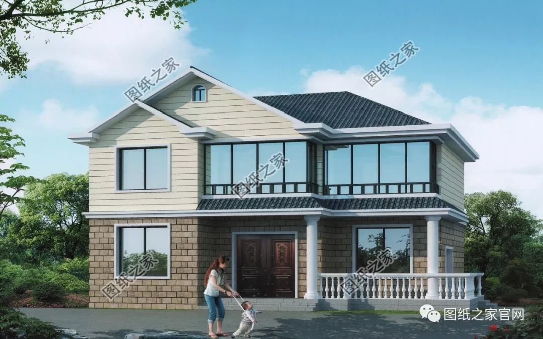 40款簡(jiǎn)單實(shí)用的兩層住宅房子設(shè)計(jì)圖，20萬(wàn)就能建，快來(lái)挑一款吧！