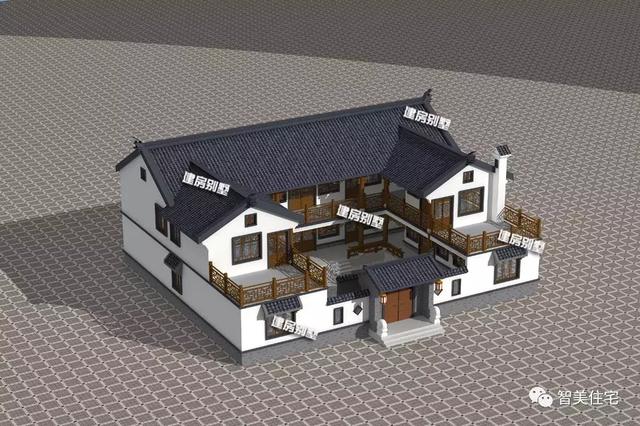 帶院子的中式仿古住宅圖，經(jīng)典中的經(jīng)典