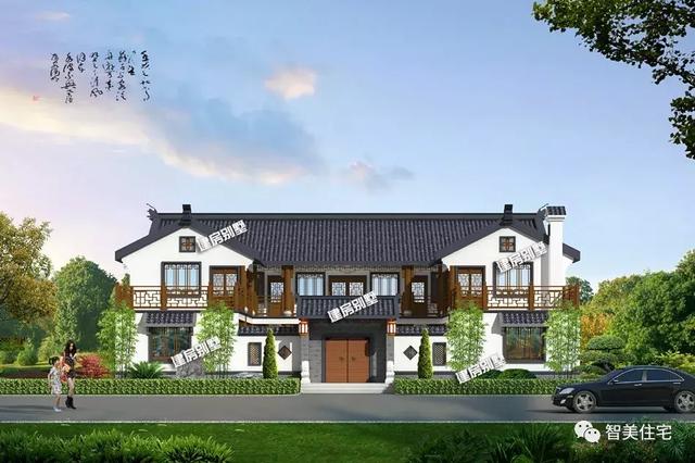 帶院子的中式仿古住宅圖，經(jīng)典中的經(jīng)典