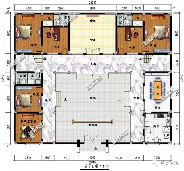 帶院子的中式仿古住宅圖，經(jīng)典中的經(jīng)典