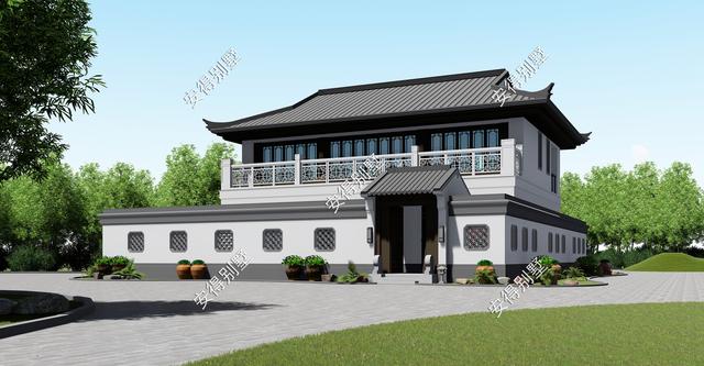 8棟真正的中式四合院別墅效果圖片，款款美如畫