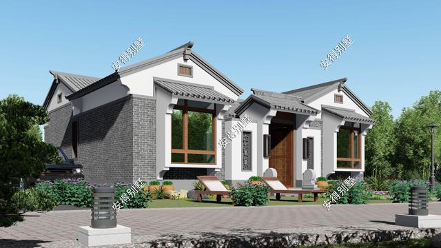 8棟真正的中式四合院別墅效果圖片，款款美如畫