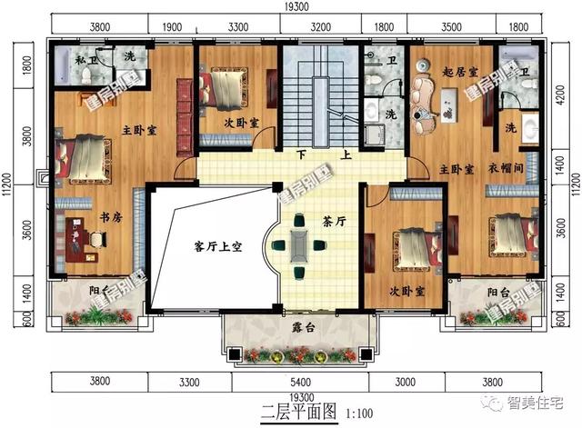 幾棟中式風(fēng)格別墅效果圖片，平頂、帶院子的都有，含方案圖