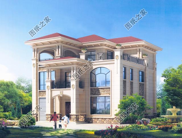 三層歐式豪宅完工實(shí)拍圖，有錢了我也要建一棟這樣的別墅