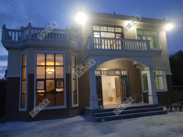 20萬建二層復式小洋樓，附彩色平面圖，農村建房真超值