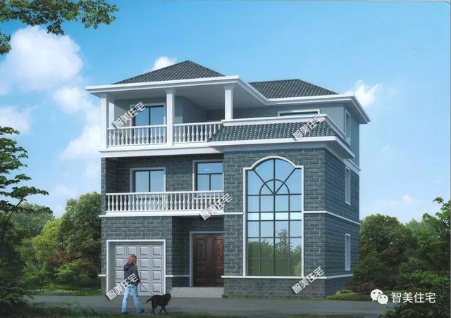 兩棟簡(jiǎn)歐風(fēng)格設(shè)計(jì)，配落地窗的別墅，30萬就能建的很好看