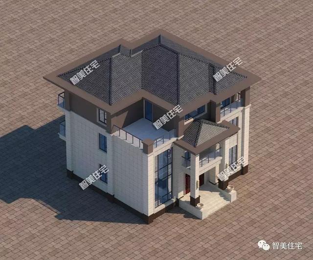 30萬(wàn)建成主體新中式風(fēng)格的農(nóng)村別墅，完美