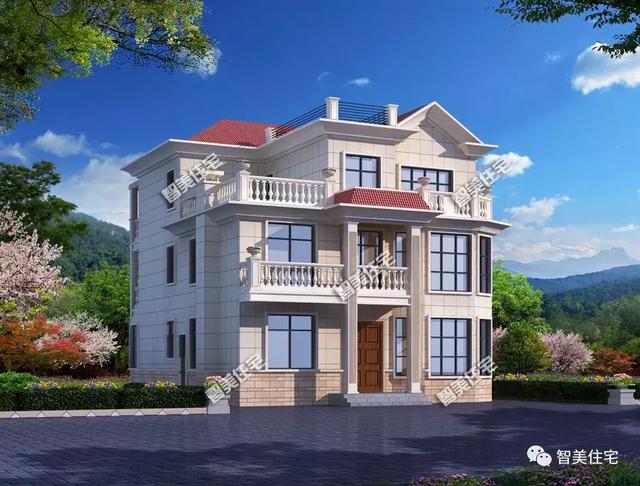 兩棟寬11-12米間的住宅設(shè)計(jì)圖，外觀漂亮布局好，保證你喜歡