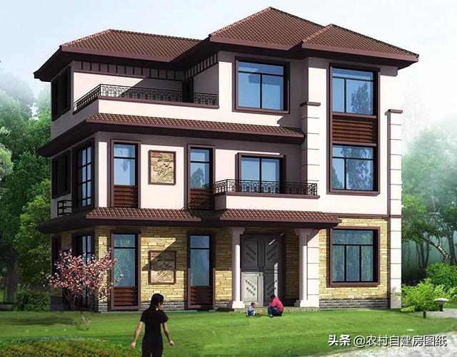 12×8米不足100平的3款別墅圖，二層、三層都有
