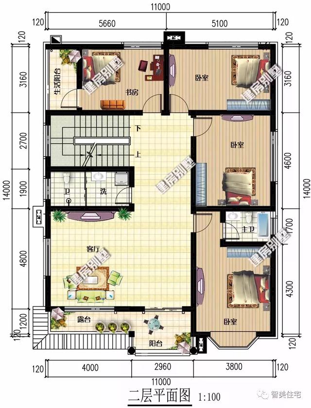 開間11米的自建房戶型，第一棟帶車庫，第二棟更實(shí)用