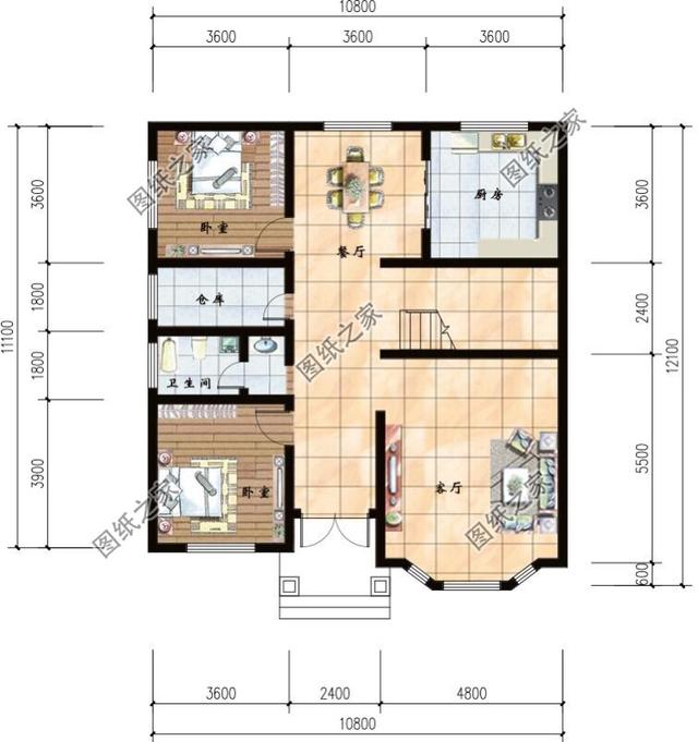 38萬(wàn)建全村最美二層復(fù)式戶(hù)型自建房，實(shí)拍圖附室內(nèi)