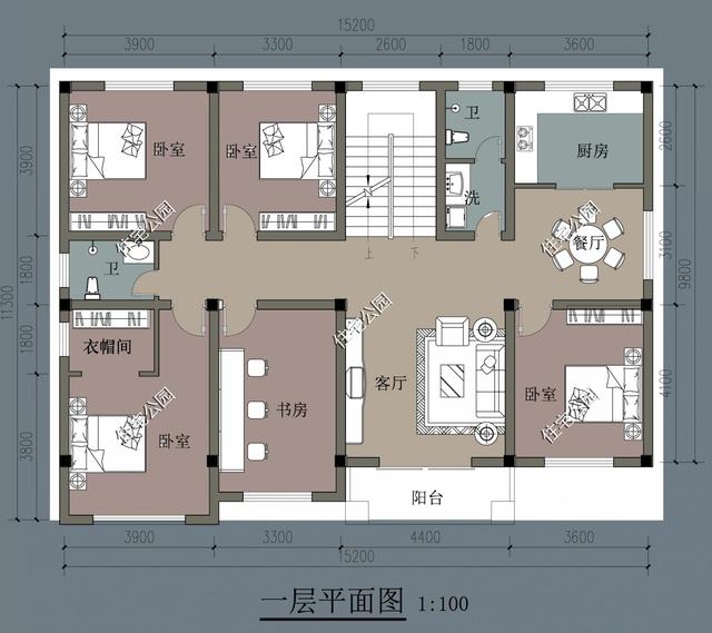 15X11米三層帶架空層別墅戶型，建起來實用