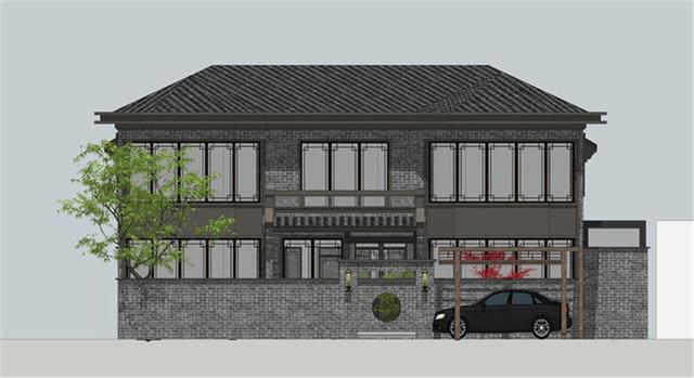 北京70萬自建新中式二層別墅，帶幽居庭院，真是太值了