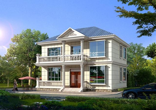 新款鄉(xiāng)村小戶型二層別墅，用城市里首付的錢就可以建造自己的別墅