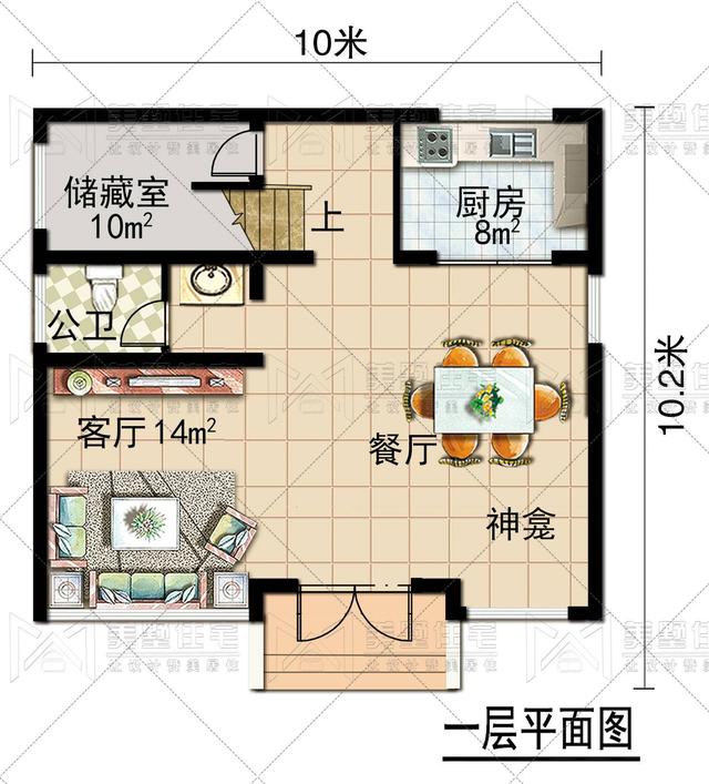 10x10.2米超現(xiàn)代三層小洋樓設計圖，100平方內推薦戶型