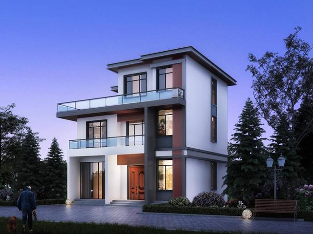 10x10.2米超現(xiàn)代三層小洋樓設計圖，100平方內推薦戶型