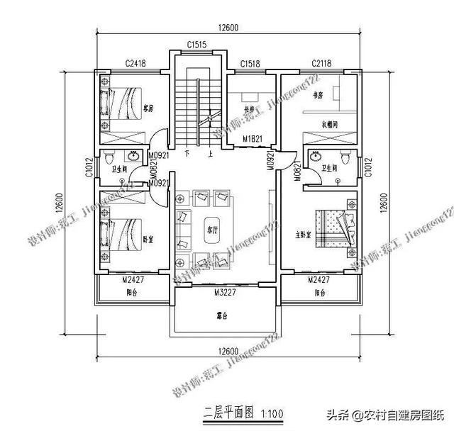 面寬12.6×進(jìn)深13.5m實用型兩層歐式別墅，造價僅需35萬