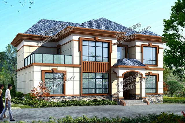 古樸風(fēng)格和現(xiàn)代元素共同成就這棟二層小別墅，14X10.5米