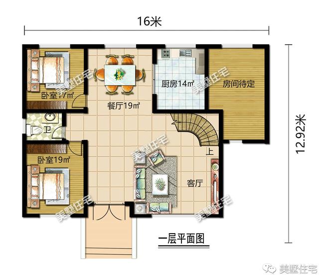 帶大廳堂的農(nóng)村別墅，第一棟一看就是豪宅，二棟建在老家無人不夸