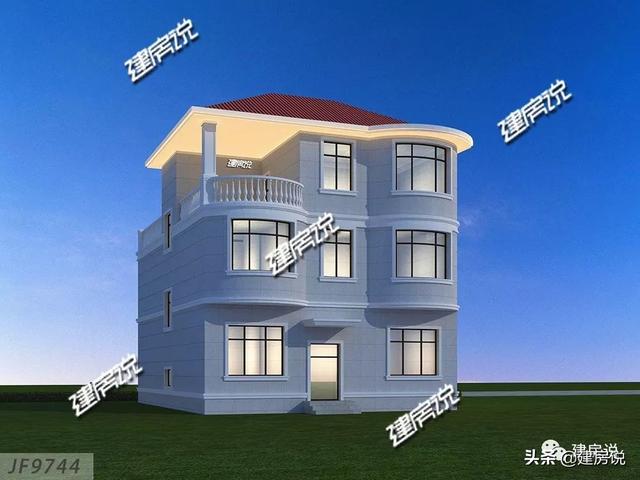 占地116平的歐式三層小洋房戶型圖，最低35萬拿下