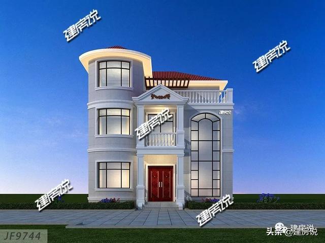 占地116平的歐式三層小洋房戶型圖，最低35萬拿下