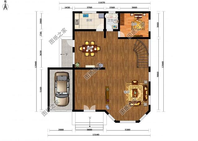圖紙之家建房案例：歐式三層旋轉樓梯別墅，這套圖紙經(jīng)典到哪里都能看到