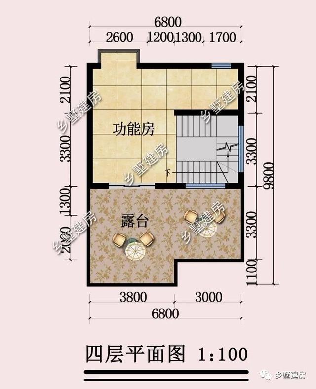 6.8X8.7米小宅基地四層別墅設計圖，現(xiàn)代感滿滿的