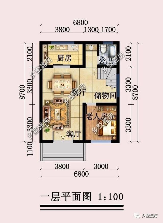 6.8X8.7米小宅基地四層別墅設計圖，現(xiàn)代感滿滿的
