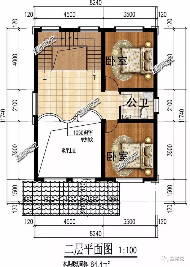 90平三層自建樓房圖，宅基地小也不怕