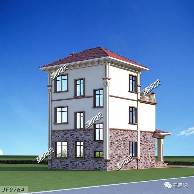 90平三層自建樓房圖，宅基地小也不怕