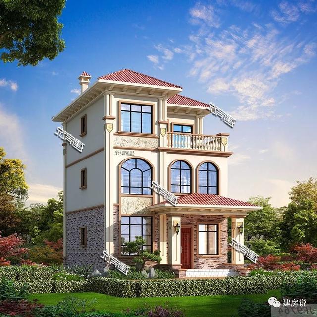 90平三層自建樓房圖，宅基地小也不怕