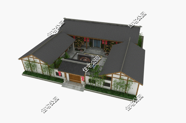 45萬(wàn)建好的三合院圖，十里八村都羨慕，秒殺別墅