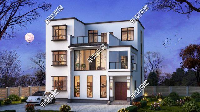 8套現(xiàn)代風(fēng)格小洋樓設(shè)計(jì)，90后新農(nóng)民最喜歡