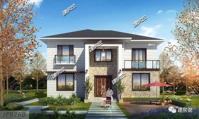 時(shí)尚二層小洋樓戶型圖，建一棟從此生活品味遙遙領(lǐng)先