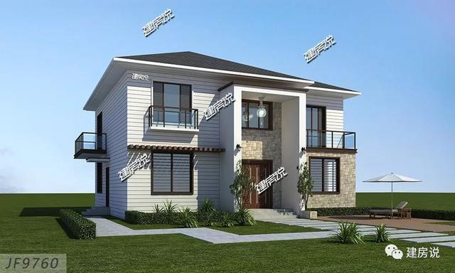 時(shí)尚二層小洋樓戶型圖，建一棟從此生活品味遙遙領(lǐng)先